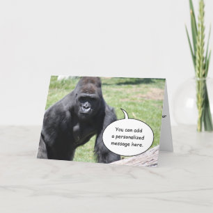 Gorilla Greeting Card Kaart