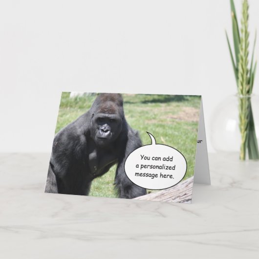 Gorilla Greeting Card Kaart (Voorkant)