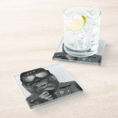 Gorilla Guy Glazen Onderzetter (Schuin)