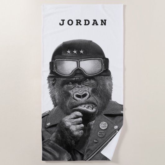 Gorilla Guy | Jouw namen toevoegen Strandlaken (Voorkant)