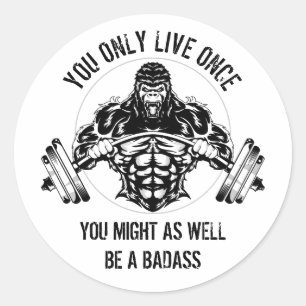 Gorilla Gym Ronde Sticker