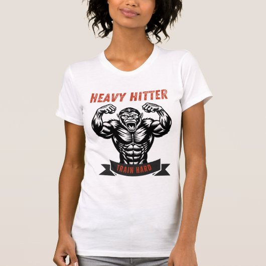 Gorilla Gym Shirt | Heavy Hitter Workout T-shirt (Voorkant)