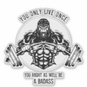 Gorilla Gym Sticker (Voorkant)