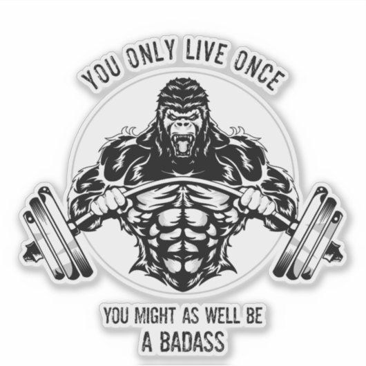 Gorilla Gym Sticker (Voorkant)
