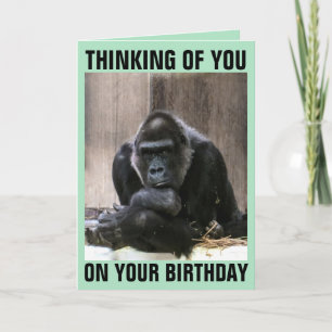 GORILLA HAPPY BIRTHDAY WENSKAARTEN KAART