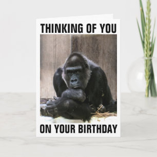 GORILLA HAPPY BIRTHDAY WENSKAARTEN KAART
