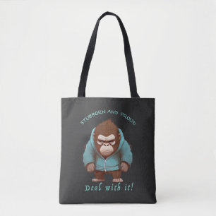 Gorilla hardnekkig omgaan met het schattig Schatti Tote Bag