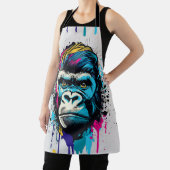 Gorilla Head - Gorilla Schort - Kleurrijke Gorilla (Insitu)