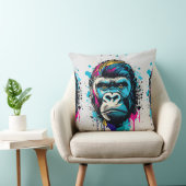 Gorilla Head - Gorilla Sierkussen Kleurrijk (Stoel)