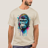 Gorilla Head - Gorilla T-shirt - Kleurrijke Gorill (Voorkant)