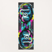 Gorilla Head - Kleurrijke Gorilla Yoga Mat (Voorkant)