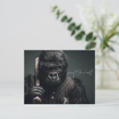 gorilla-honkbalspeler briefkaart (Staand voorkant)