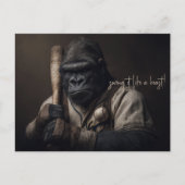 gorilla-honkbalspeler briefkaart (Voorkant)