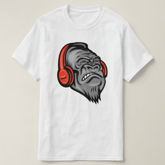 Gorilla-hoofdtelefoon The Mountain Big Face, Goril T-shirt (Design voorkant)