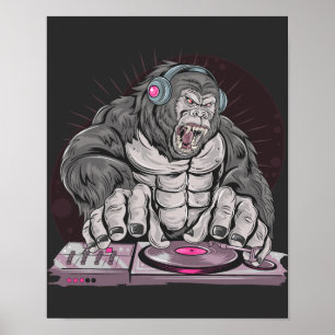 Gorilla House DJ Party Poster