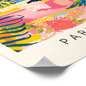 Gorilla in bad roze Poster, dopamine decor, Ma Poster (Hoek)