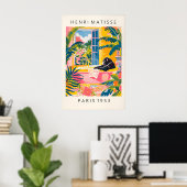 Gorilla in badkuip roze poster, Dopamine decoratie (Thuiskantoor)