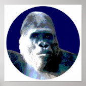 Gorilla in Blue Poster (Voorkant)