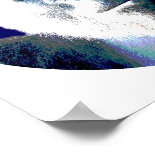 Gorilla in Blue Poster (Hoek)