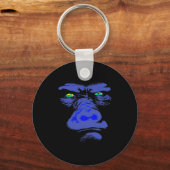 Gorilla in Blue Sleutelhanger (Voorkant)
