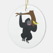 Gorilla in de boom keramisch ornament (Links)
