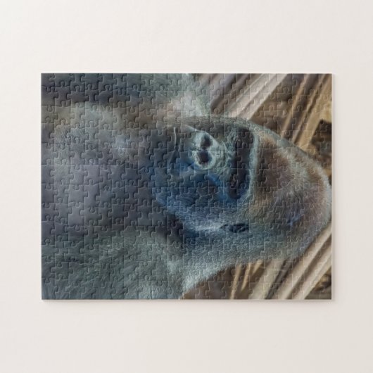 Gorilla in de buurt van puzzel legpuzzel (Horizontaal)