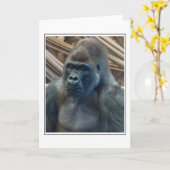 Gorilla in de buurt van wenskaart kaart (Gele Bloem)