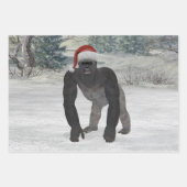 Gorilla in de sneeuw inpakpapier vel (Voorkant 2)