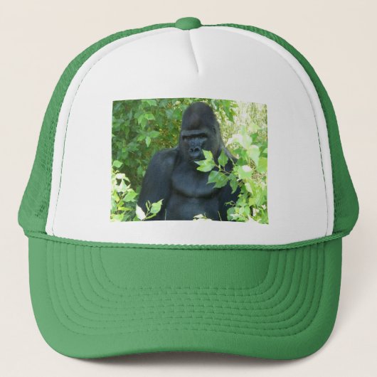 gorilla in de struik trucker pet (Voorkant)