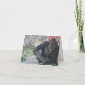 Gorilla in de zon bedankkaart