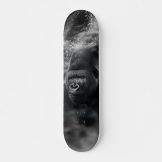 Gorilla in diepe gedachten Zwart Wit Nevel Persoonlijk Skateboard