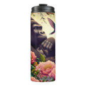 Gorilla in een fantasietuin thermosbeker (Voorkant)