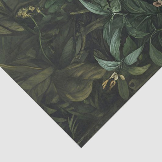 Gorilla in een levendig tropisch bos decoupage tissuepapier (Detail)