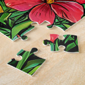 Gorilla in een tropisch bamboe kader legpuzzel (Zijkant)
