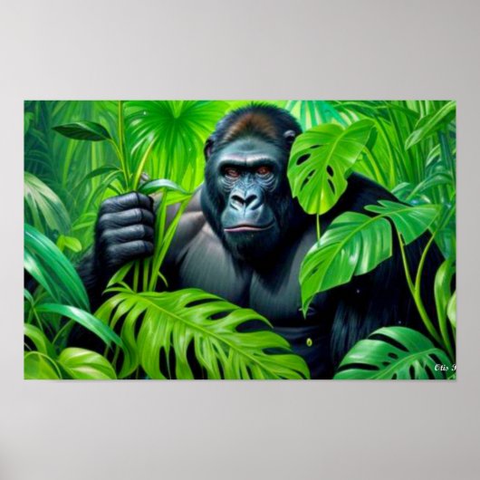 GORILLA IN HET REGENWOUD 6 POSTER (Voorkant)