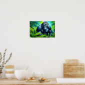 GORILLA IN HET REGENWOUD 7 POSTER (Keuken)