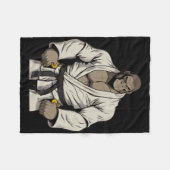 Gorilla in Keikogi - Japanse Karateka Fleece Deken (Voorkant (Horizontaal))