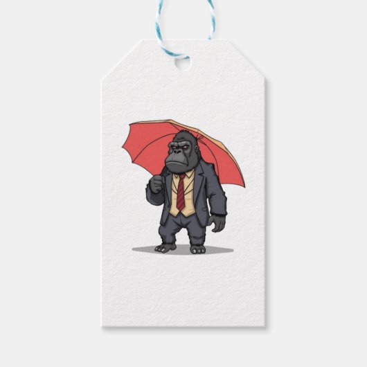 Gorilla in pak cadeaulabel (Voorkant)