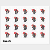 Gorilla in pak vierkante sticker (Vel)