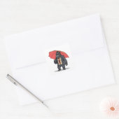 Gorilla in pak vierkante sticker (Envelop)