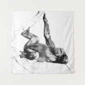 Gorilla in schaduwen wandkleed (Voorkant (horizontaal))