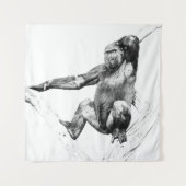 Gorilla in schaduwen wandkleed (Voorkant)