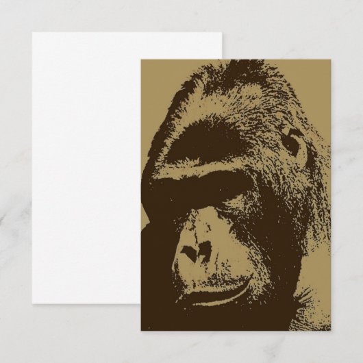 Gorilla Invitation Kaart (Voorkant / Achterkant)