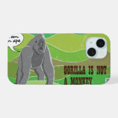 Gorilla is geen aap iPhone 15 case (Achterkant horizontaal)