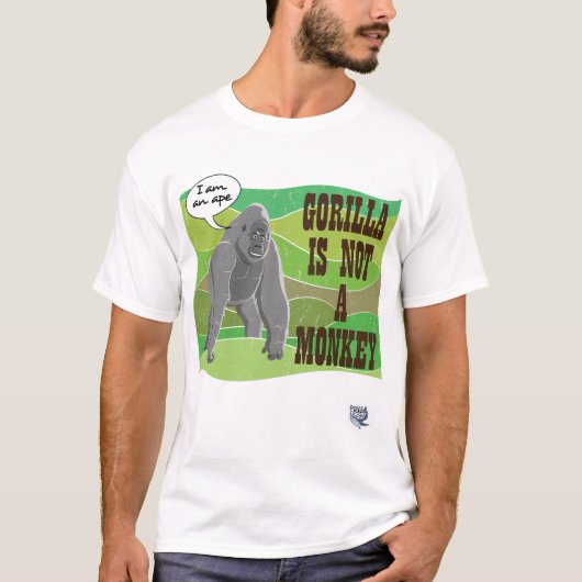 Gorilla is geen aap t-shirt (Voorkant)