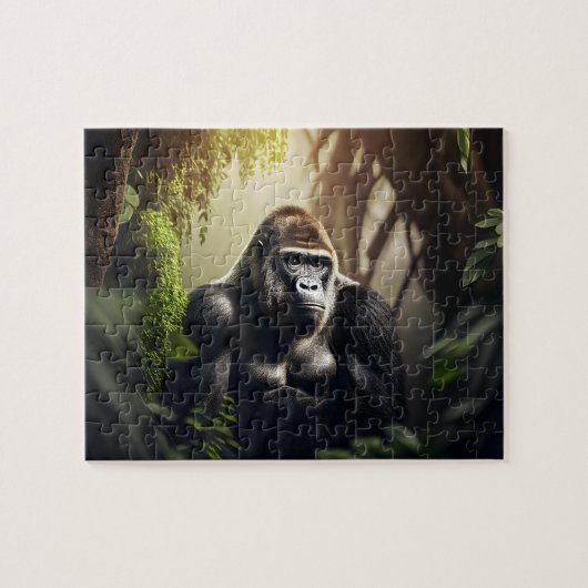 Gorilla Jigzaag Puzzle - Oerwoud Legpuzzel (Horizontaal)