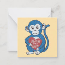 Gorilla "Jij bent het" Valentijnskaart