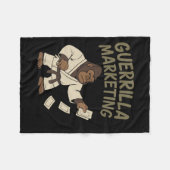 Gorilla Karate Guerrilla Marketing Grappig Grafisc Fleece Deken (Voorkant (Horizontaal))