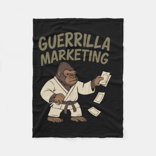 Gorilla Karate Guerrilla Marketing Grappig Grafisc Fleece Deken (Voorkant)