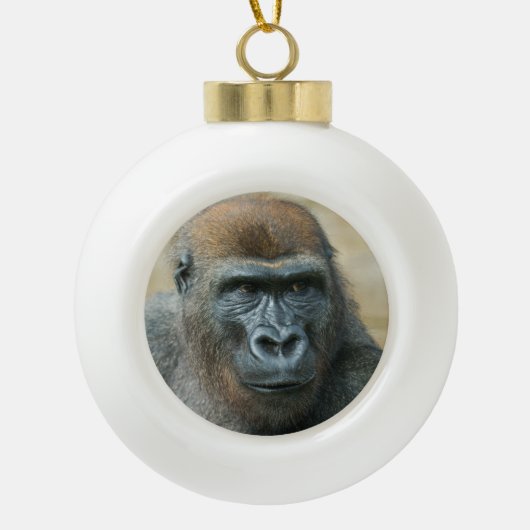 Gorilla Keramische Bal Ornament (Voorkant)
